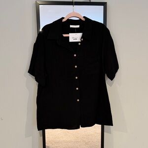 Classic Black Button-Up Women's Set